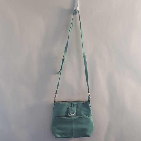 Roccobarocco Handbags - Rocco Barocco designer Teal cross body bag With gold Accents